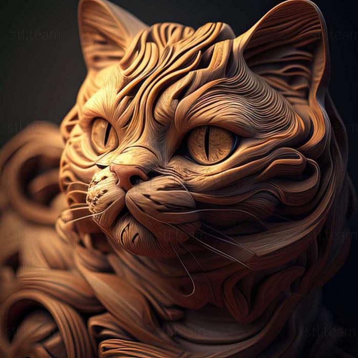 3D model Highlander cat (STL)